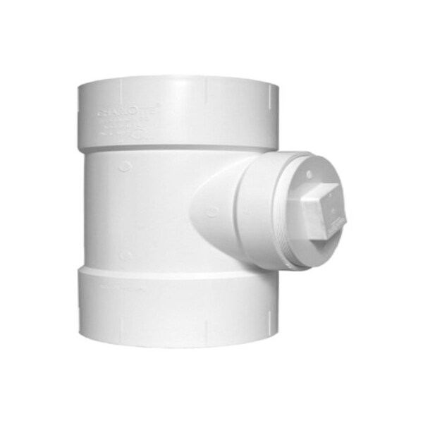 Charlotte Pipe And Foundry 4 PVC DWV Test Tee PVC 00444X 1200HA - main